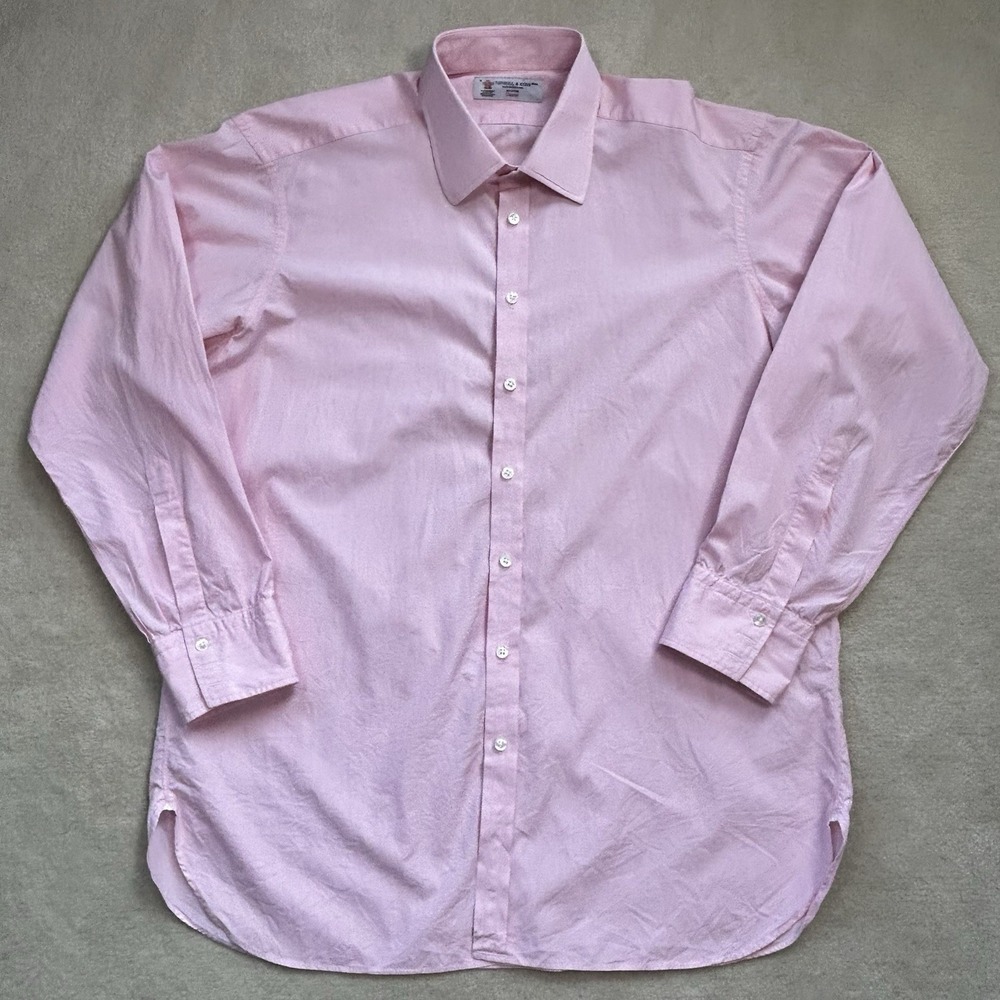 Turnbull & Asser Exclusive Dress Shirt Mens 18 46 Poplin French Cuff